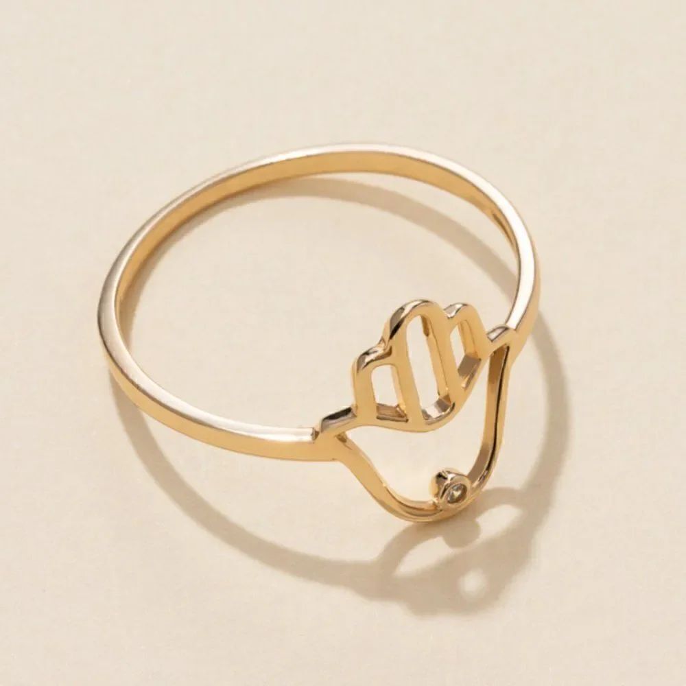 14k solid gold Hamsa ring | Hamsa Ring | Birthday Gift | Real Gold |